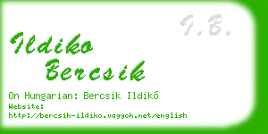 ildiko bercsik business card