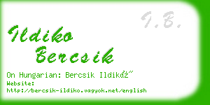 ildiko bercsik business card